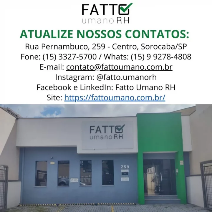 atualize nossos dados de contato